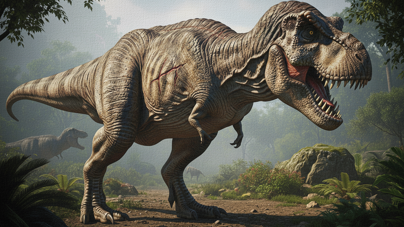 Dinosaur Paintings For Kids Room Wall | Stretched Canvas HD Print | Art N. 418