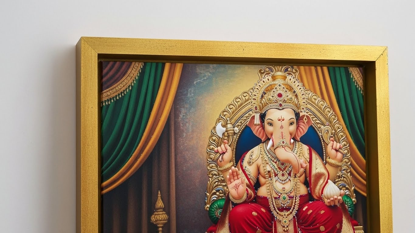 Lord Ganesh Painting For Home and Office Wall Decor | Art No. 405 - Image 5