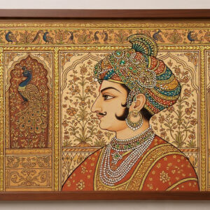 Rajasthani Maharaj Ethnic Art Wall Decor | HD Print | Art No. 415