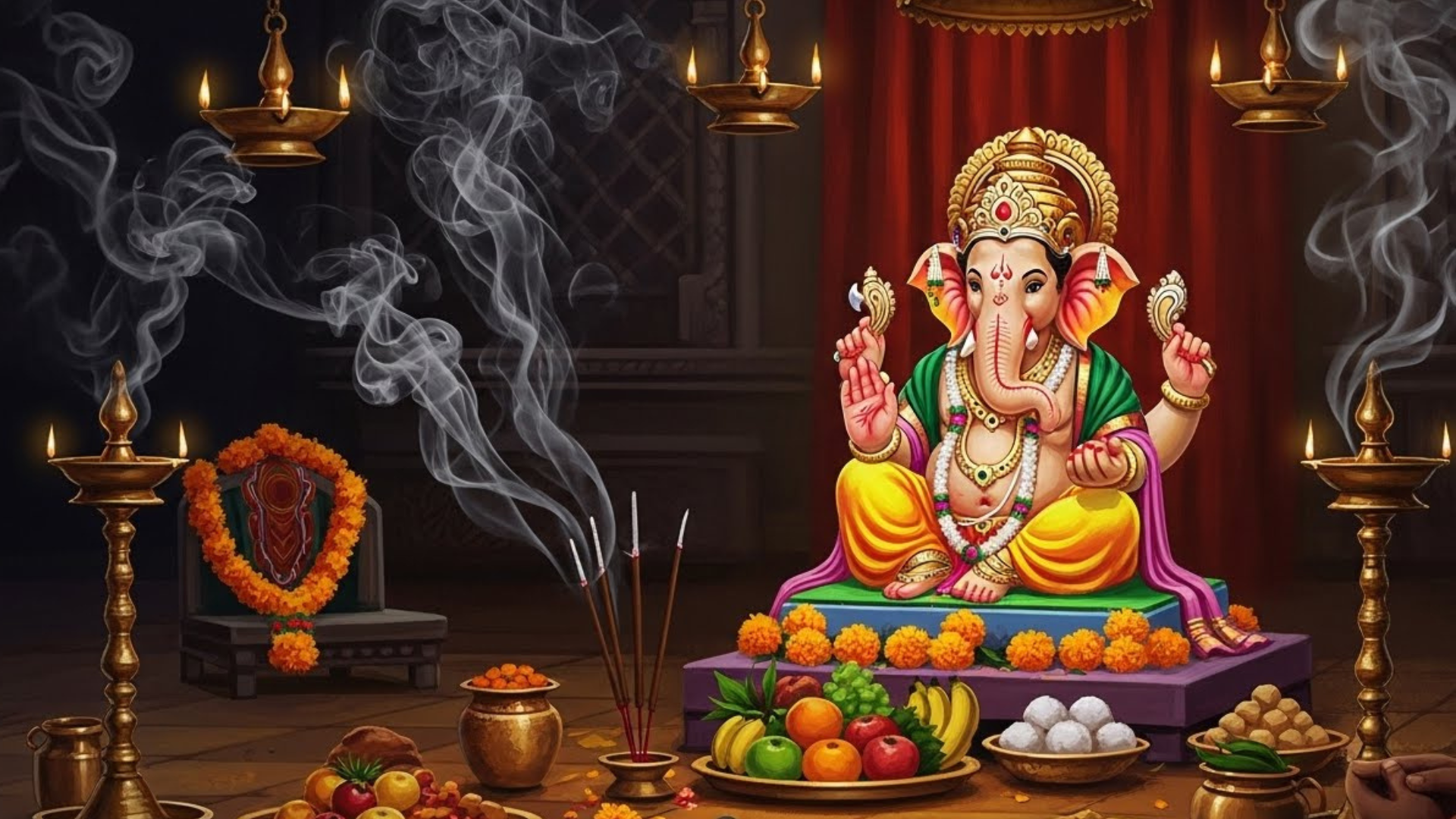 Enchanting Lord Ganesha Wall Art for Home & Office Decor | Art No. 399 - Image 2