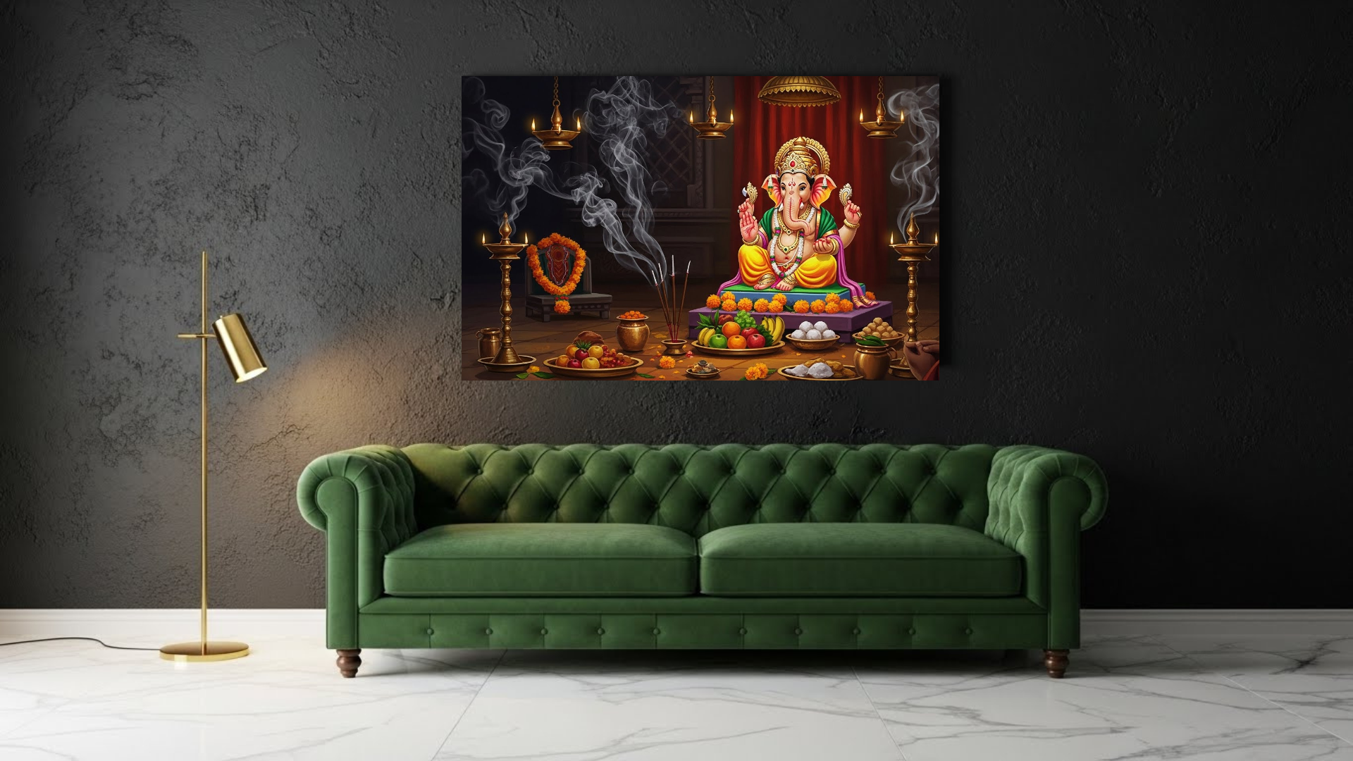 Enchanting Lord Ganesha Wall Art for Home & Office Decor | Art No. 399 - Image 4