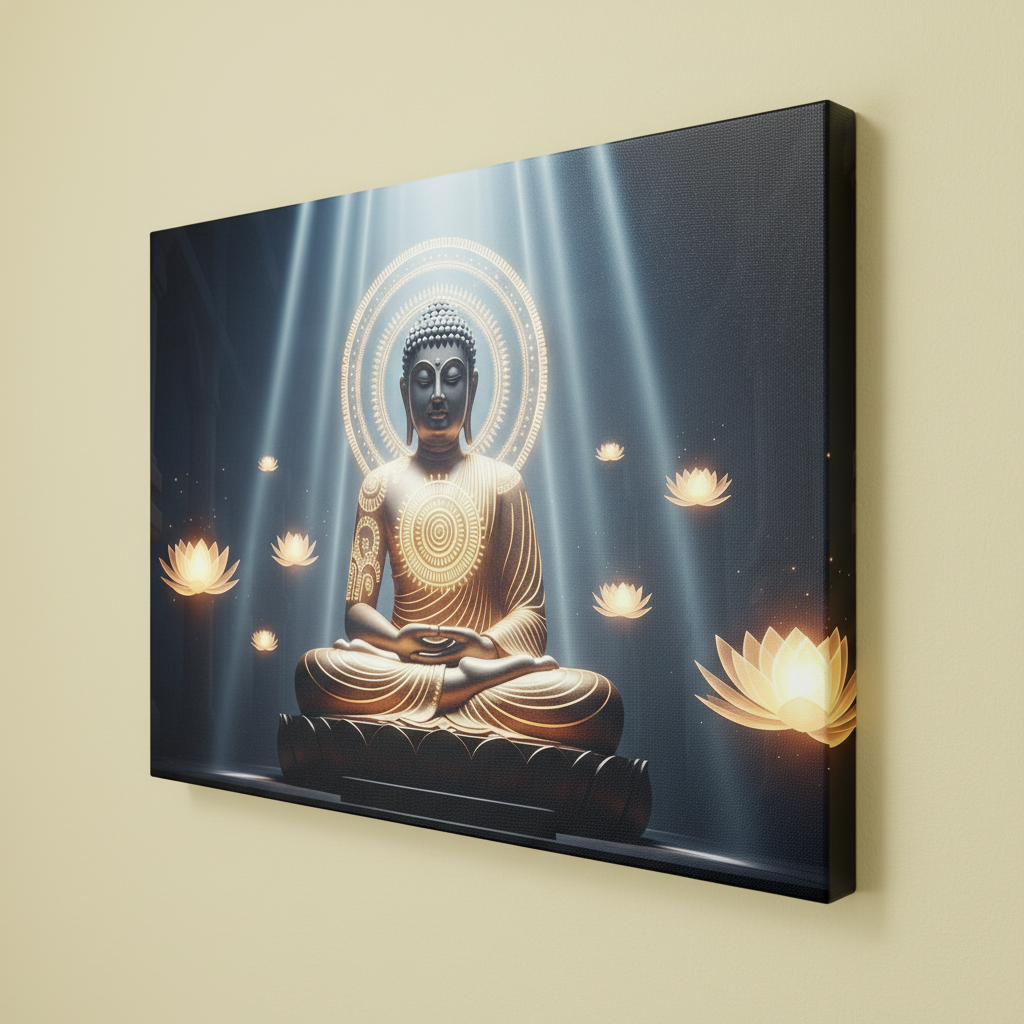 Enlighten Buddha in Meditation Wall Art for Home & Room Decor | Art No. 475 - Image 3