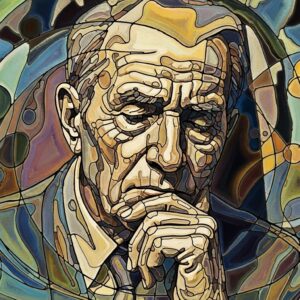 Man Thinking Abstract Wall Art for Home & Room Decor | Art No. 653