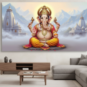 Shri Ganesha Radiant Wall Art for Home & Office Decor | Art No. 570