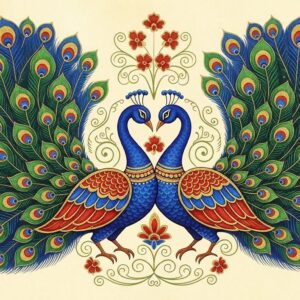 Loving Peacock Vastu Wall Art for Home & Office Decor | Art No. 494