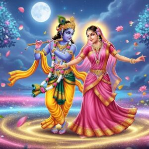 Radha Krishna Dance Wall Art for Home & Office Decor | Art No. 642