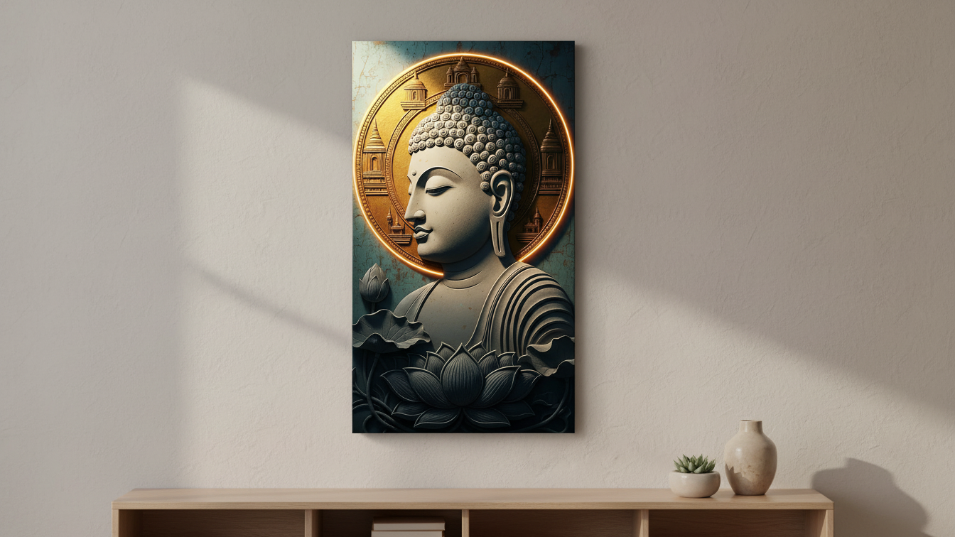 Meditating Buddha Wall Art for Home and Office Decor | Art No. 440