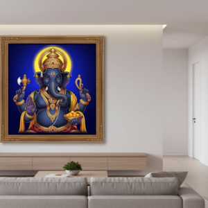 Shri Ganesha Radiant Wall Art for Home & Office Decor | Art No. 566