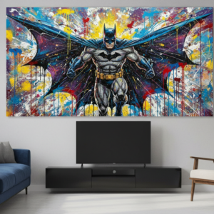 Abstract Batman Wall Art for Kids Room Decor | Art No. 609