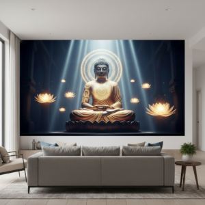 Enlighten Buddha in Meditation Wall Art for Home & Room Decor | Art No. 475