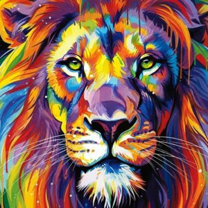 Modern Abstract Lion Wall Art for Home and Room Decor | Art No. 618