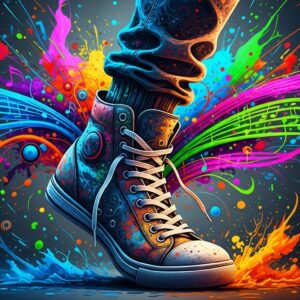 Abstract Dancing Shoe Wall Art for Home & Room Decor | Art No. 691