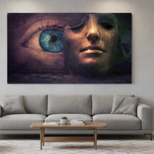 Modern Half Face Wall Art for Home & Office Decor | Art No. 596