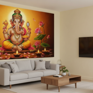 Shri Ganesha Blessing Wall Art for Home & Pooja Room Decor | Art No. 564