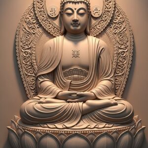 3D Meditating Buddha Wall Art for Home and Office Decor | Art No. 428