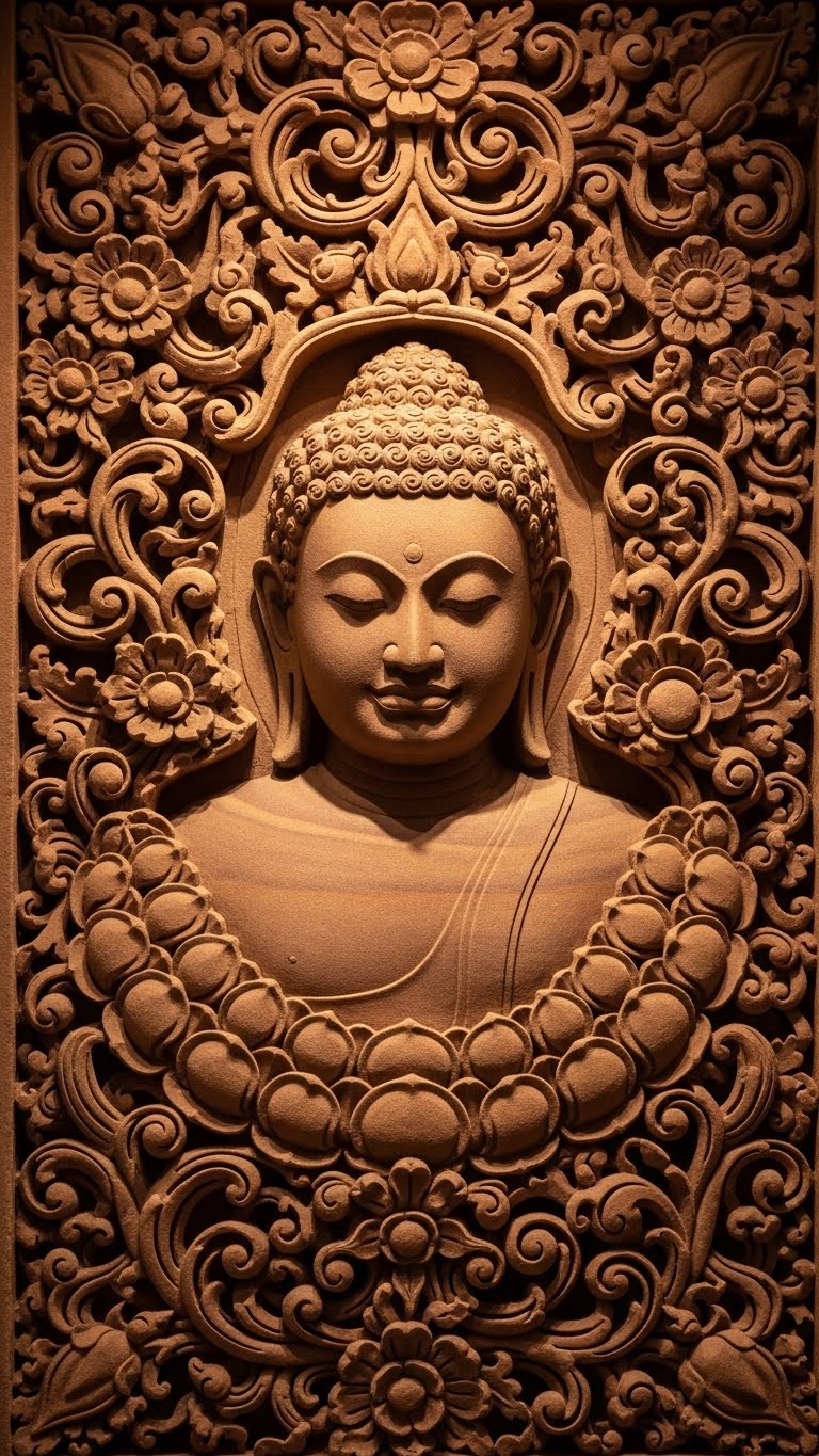 3D Meditating Buddha Wall Art for Home and Office Decor | Art No. 425 - Image 2