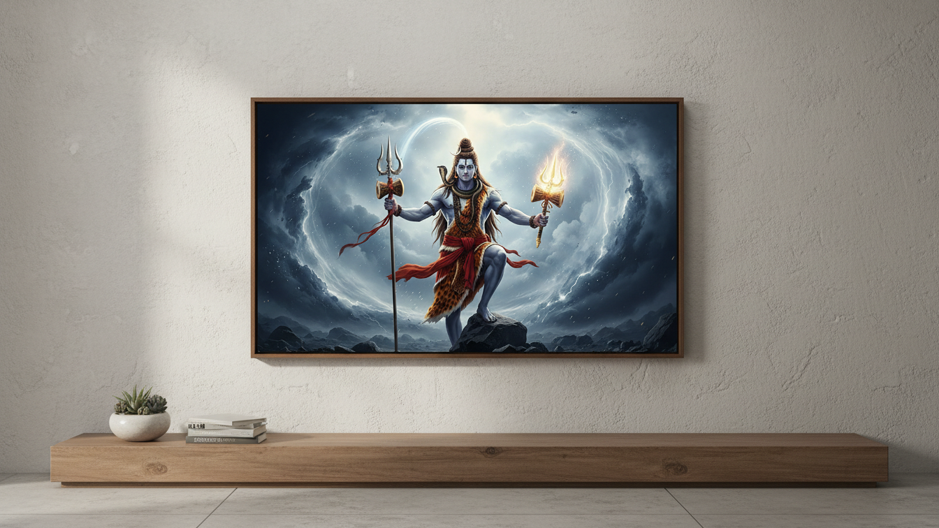 Standing Lord Shiva Wall Art for Home & Office Decor | Art No. 538