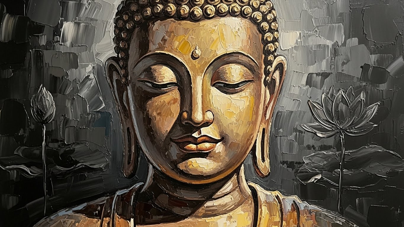 Lord Buddha Abstract Wall Art for Home & Room Decor | Art No. 480 - Image 2