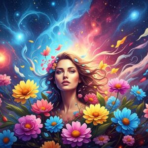 Moonflower Dream Boho Wall Art for Home and Office Decor | Art No. 505