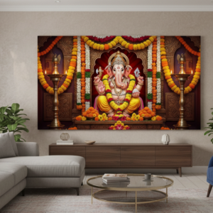 Shri Ganesha Blessing Wall Art for Home & Pooja Room Decor | Art No. 572