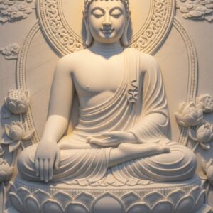 Lord Buddha Marble Print Wall Art Home and Office Decor | Art No. 420