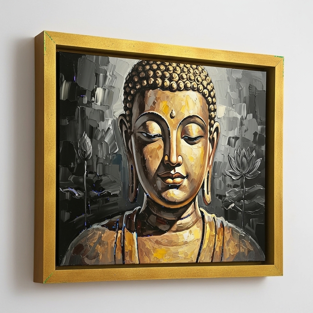 Lord Buddha Abstract Wall Art for Home & Room Decor | Art No. 480 - Image 4