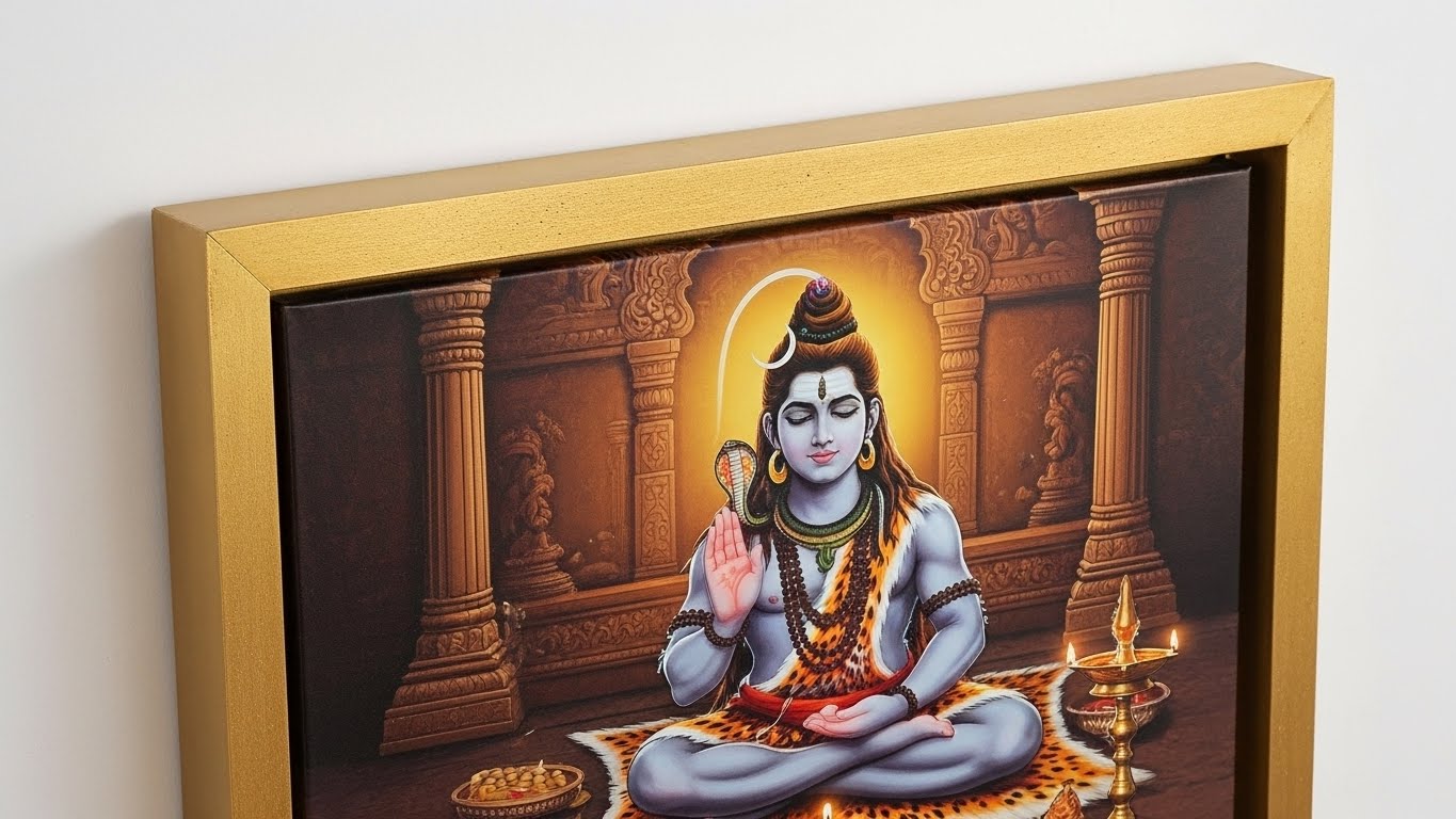 Lord Shiva in Eternal Meditation Wall Art for Home & Office Decor | Art No. 526 - Image 4