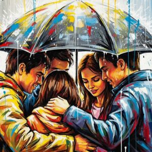 Five Friends Abstract Wall Art for Home & Room Decor | Art No. 699