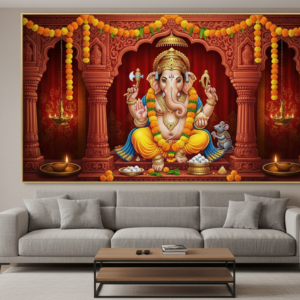 Shri Ganesha Blessing Wall Art for Home & Pooja Room Decor | Art No. 578