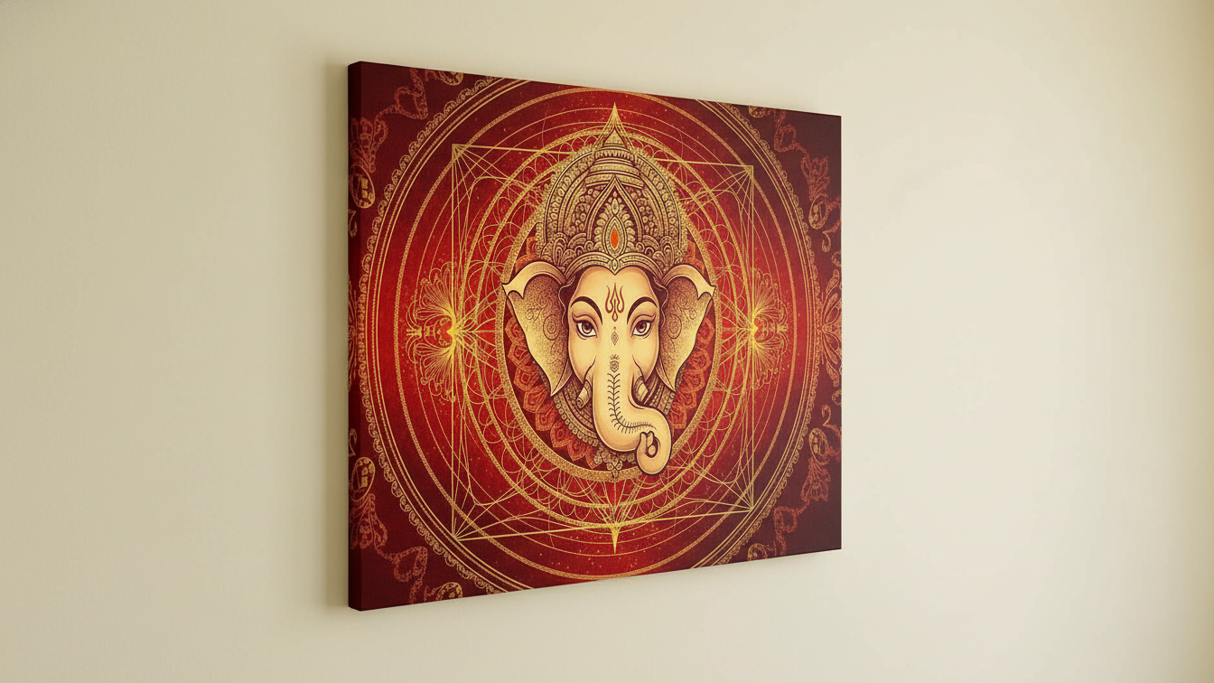 Enchanting Shri Ganesha Wall Art for Home & Office Decor | Art No. 555 - Image 4
