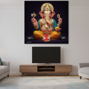 Shri Ganesha Radiant Wall Art for Home & Office Decor | Art No. 575