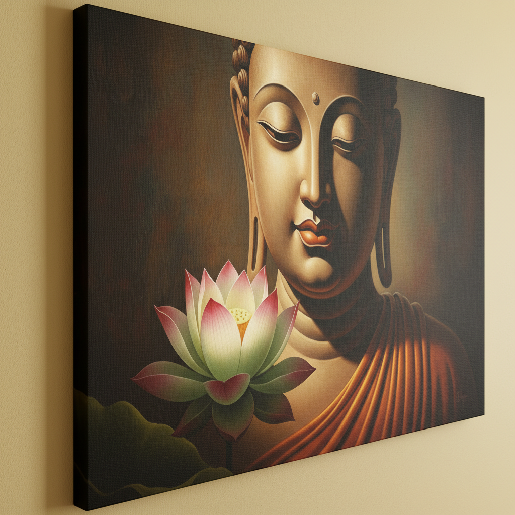 Lord Buddha in Meditation Wall Art for Home & Room Decor | Art No. 472 - Image 3