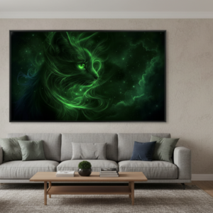 Abstract Enchanting Cat Wall Art for Home & Room Decor | Art No. 688