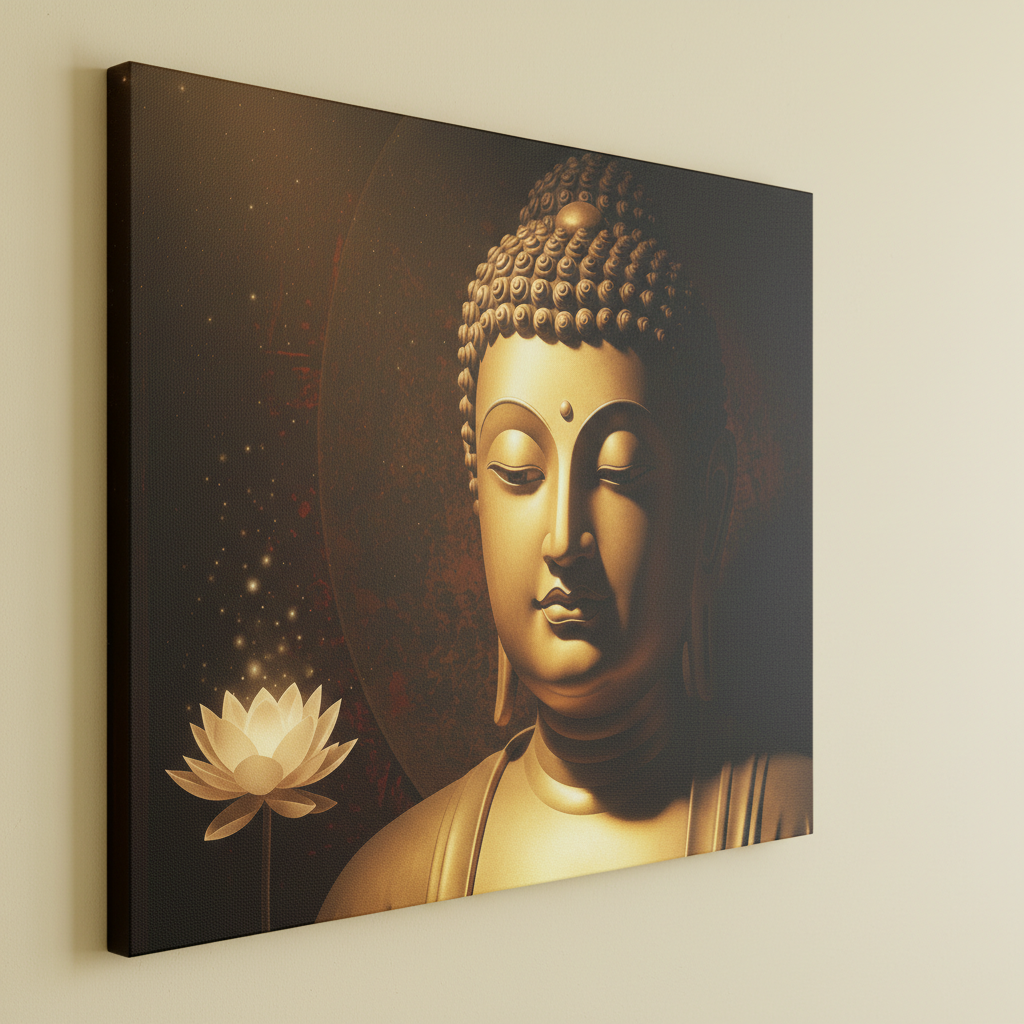 Lord Buddha in Meditation Wall Art for Home & Room Decor | Art No. 467 - Image 3