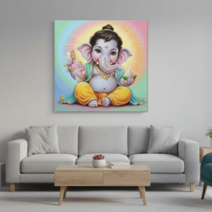 Shri Ganesha Radiant Wall Art for Home & Office Decor | Art No. 576