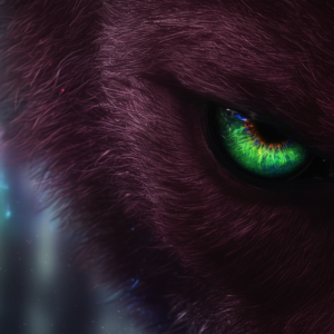 Night Wolf Eye Abstract Wall Art for Home & Office Decor | Art No. 677