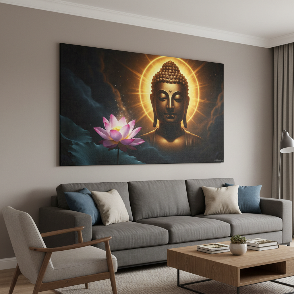 Buddha in Deep Meditation Wall Art for Home & Room Decor | Art No. 476 - Image 3