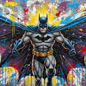 Abstract Batman Wall Art for Kids Room Decor | Art No. 609