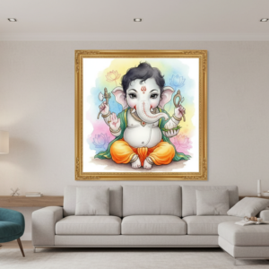 Shri Ganesha Radiant Wall Art for Home & Office Decor | Art No. 571