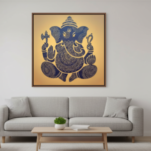 Shri Ganesha Radiant Wall Art for Home & Office Decor | Art No. 563