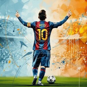 Lionel Messi Abstract Wall Art for Home & Room Decor | Art No. 726