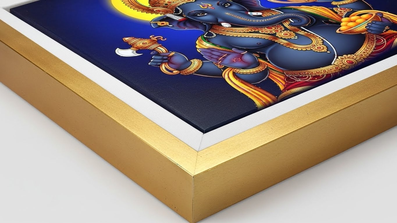 Shri Ganesha Radiant Wall Art for Home & Office Decor | Art No. 566 - Image 5