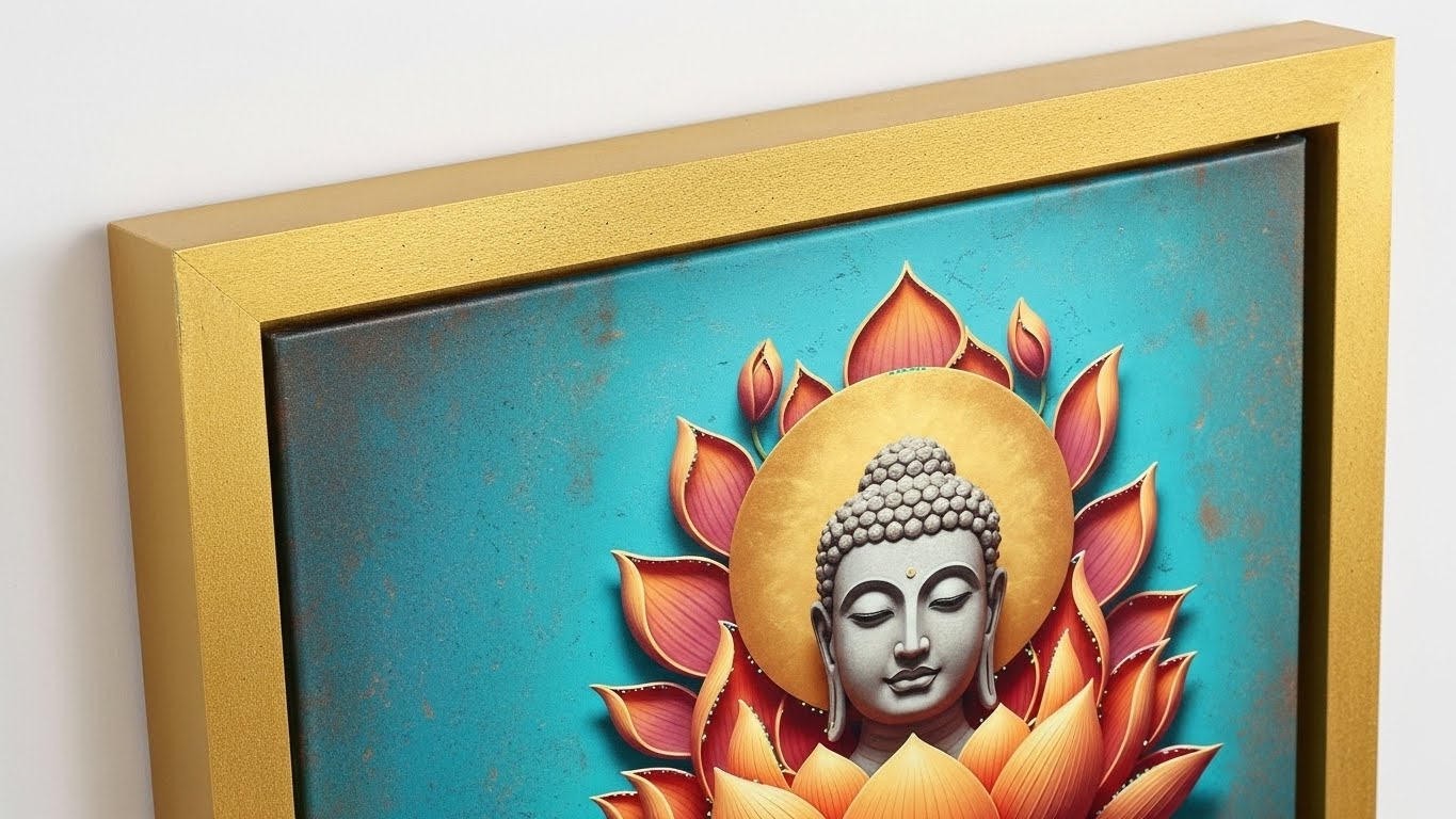 Meditating Buddha Wall Art for Home and Office Decor | Art No. 437 - Image 4