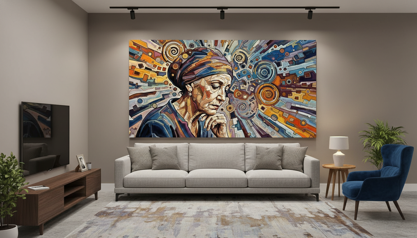 Thinking Lady Abstract Wall Art for Home & Room Decor | Art No. 717