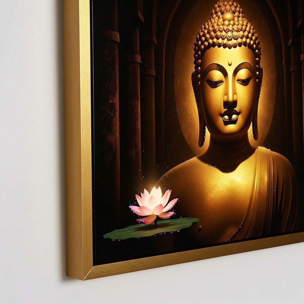 Lord Buddha in Meditation Wall Art for Home & Room Decor | Art No. 466 - Image 4