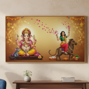 Shri Ganesha in Divine Radiance Wall Art for Home & Office Decor | Art No. 547
