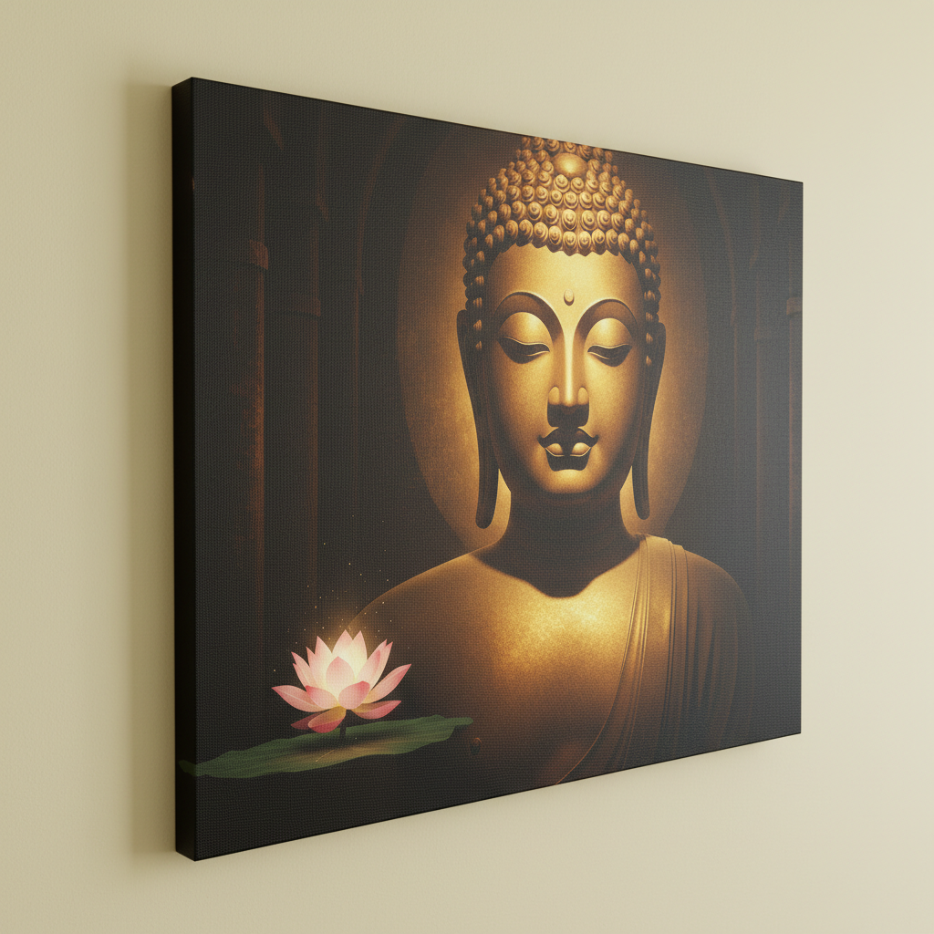 Lord Buddha in Meditation Wall Art for Home & Room Decor | Art No. 466 - Image 5