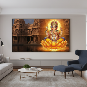 Shri Ganesha Blessing Wall Art for Home & Pooja Room Decor | Art No. 567
