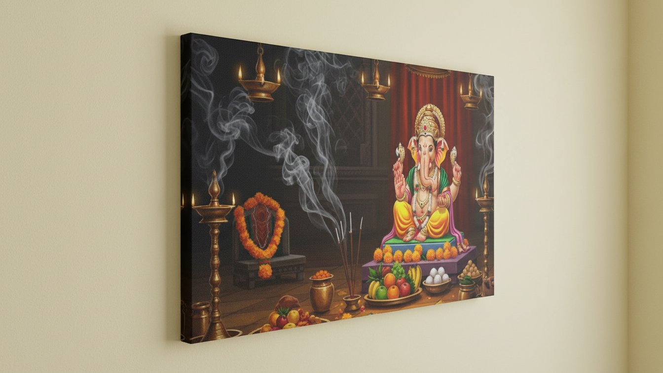 Enchanting Lord Ganesha Wall Art for Home & Office Decor | Art No. 399 - Image 5