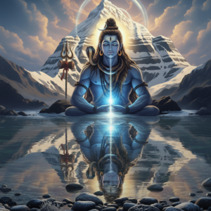 Lord Shiva in Eternal Meditation at Mount Kailash Wall Art Decor | Art No. 630